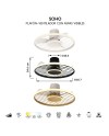 ***OFER/DES*** SOHO * Plafon / Ventilador - Blanco+Madera